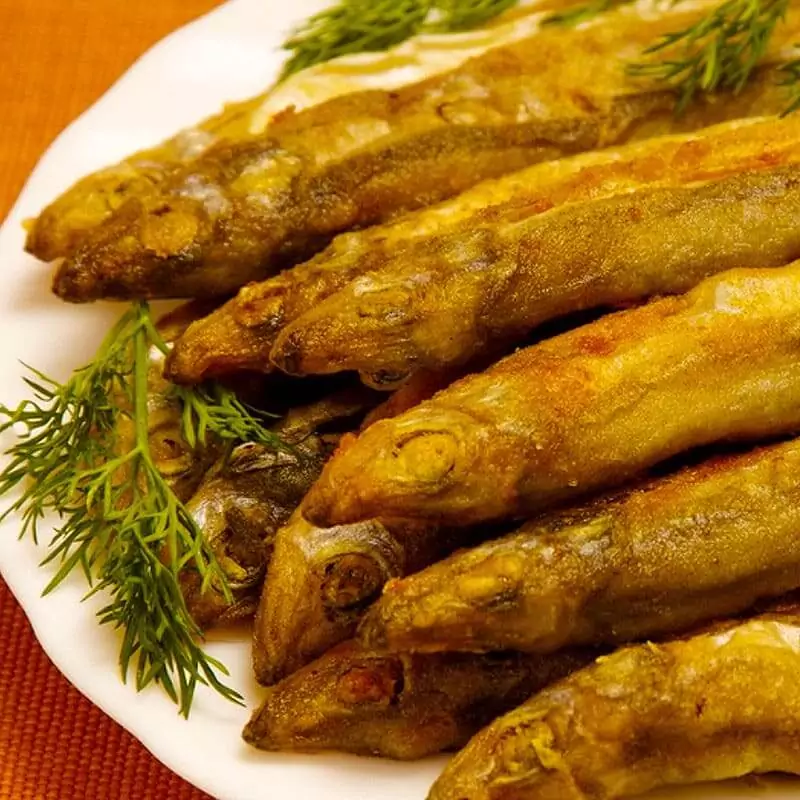 Цена жареной мойвы за 1 кг