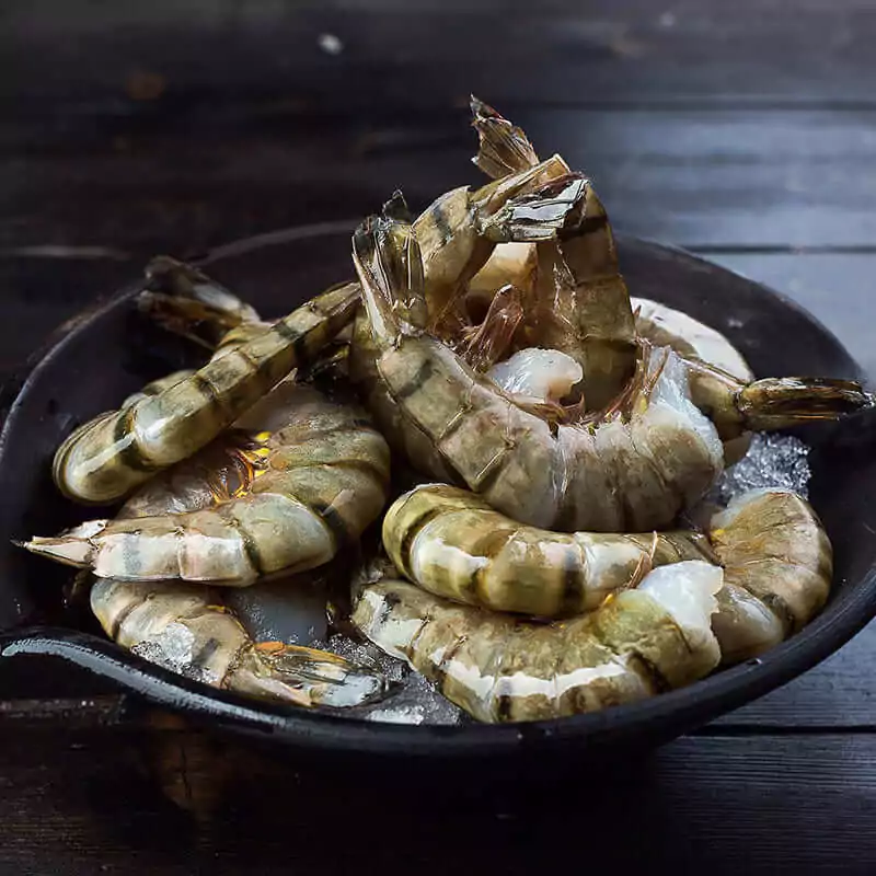 Акции на креветки тигровые без головы 16-20