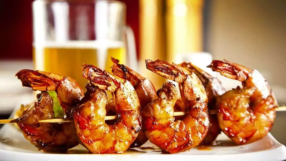 Креветки гриль в чесночном соусе