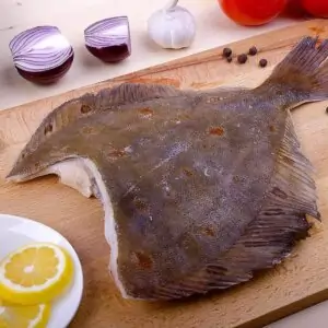 Крупная камбала сухой заморозки.