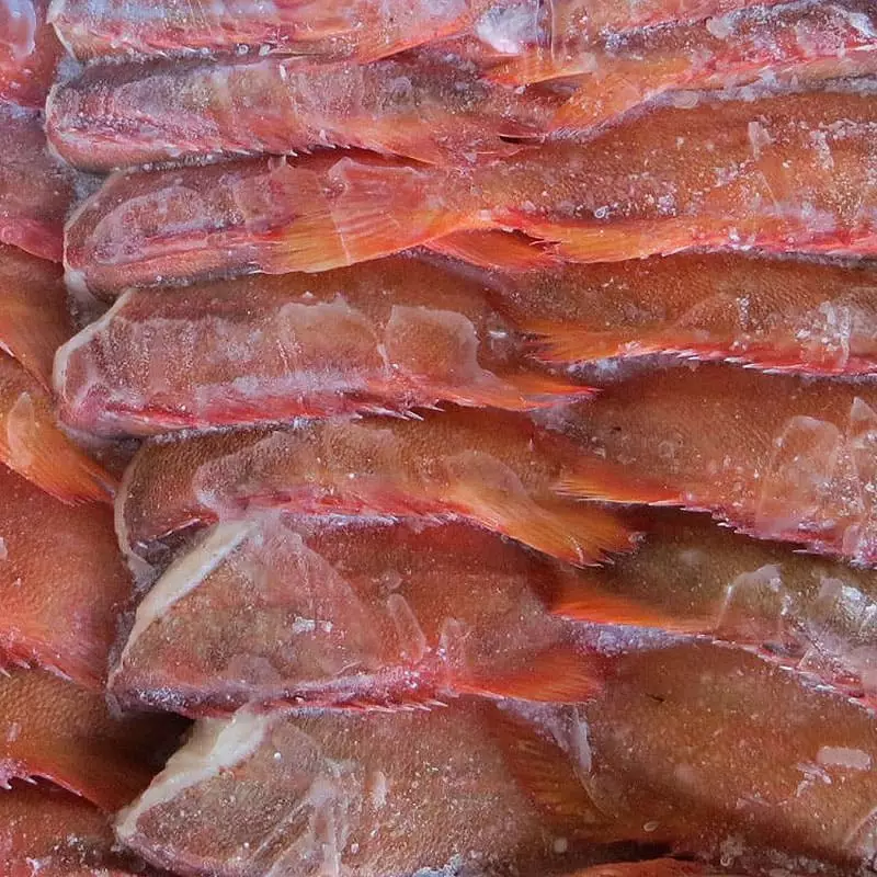 Морской окунь замороженный на судне.